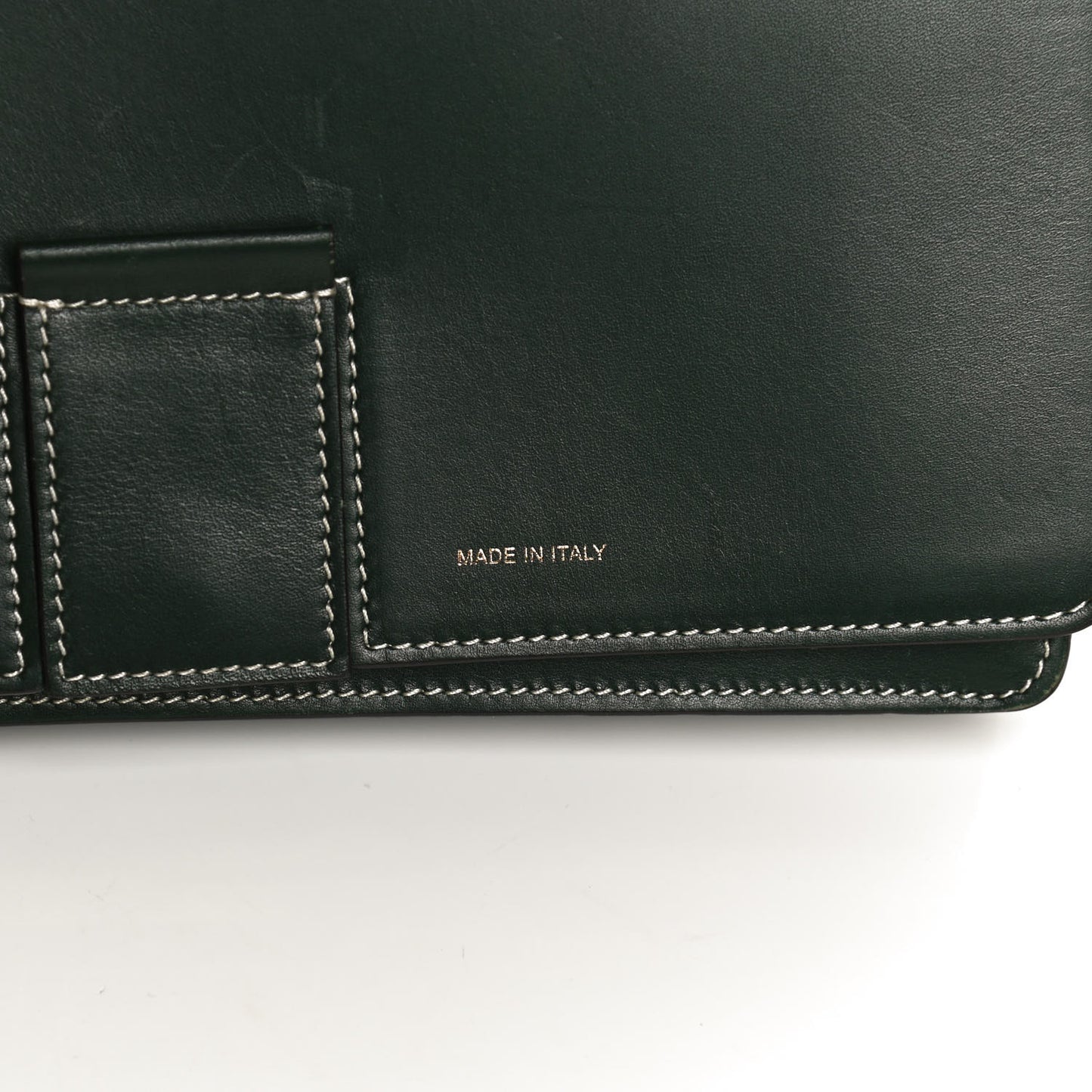 Calfskin Small Tab Shoulder Bag Dark Green