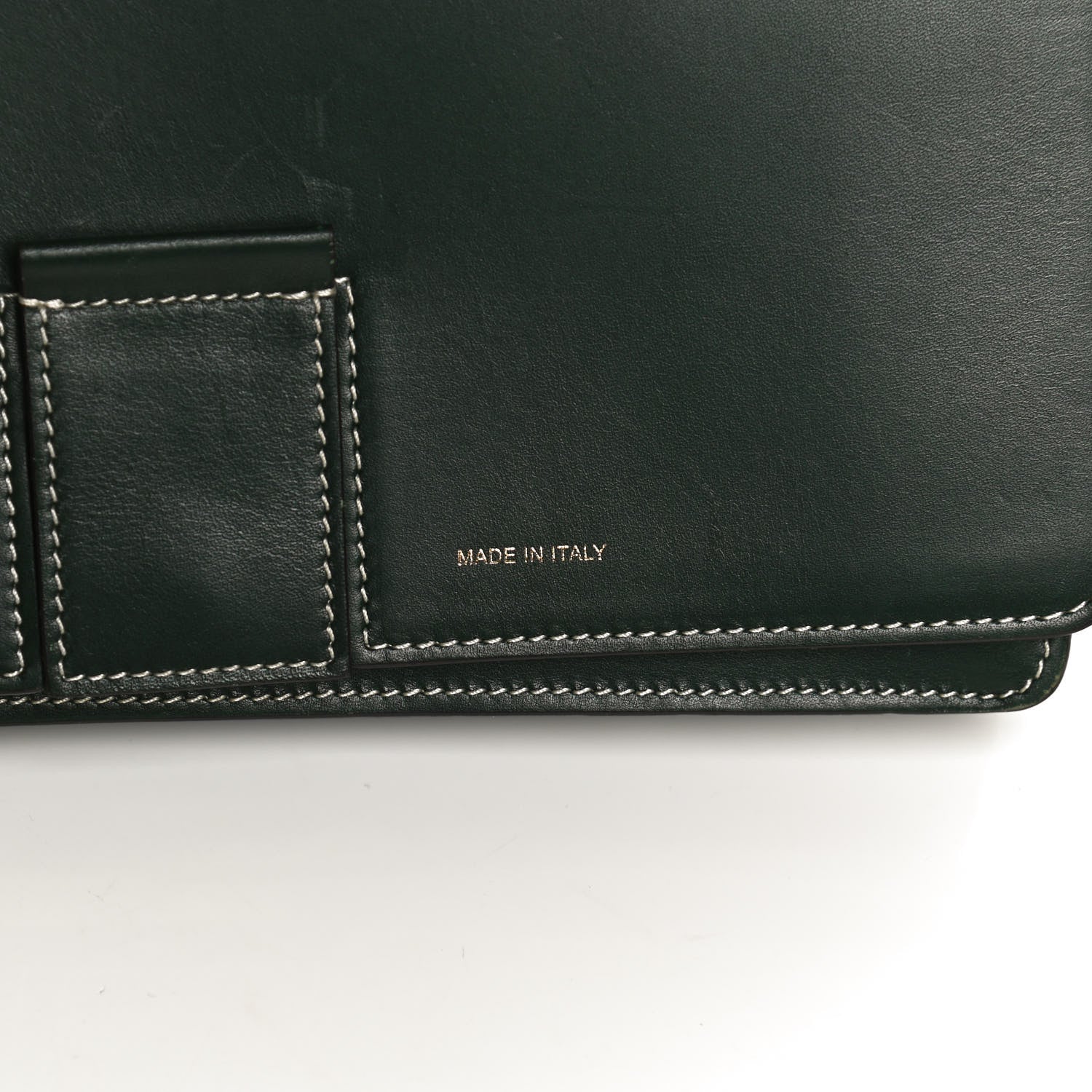 Celine Calfskin Small Tab Shoulder Bag Dark Green 9 of 12