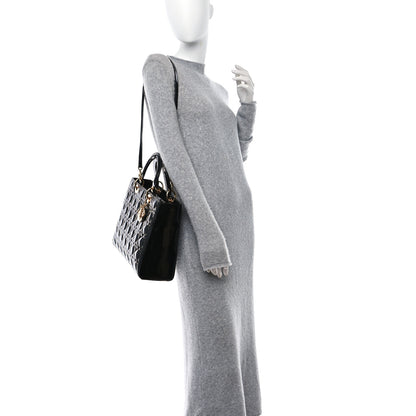 Christian Dior Patent Cannage Large Lady Dior Black 2 of 8