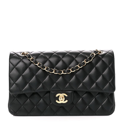 Chanel Lambskin Quilted Medium Double Flap Black 1 of 12