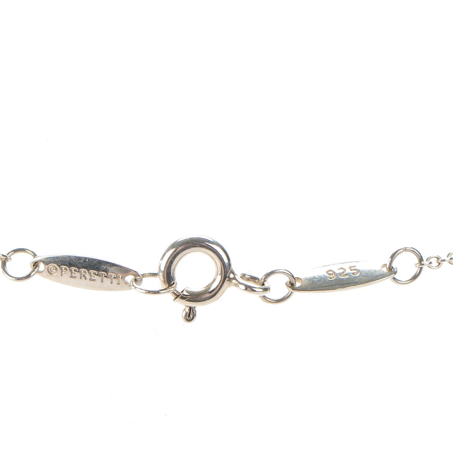 Tiffany Sterling Silver Diamond .05ct Elsa Peretti Diamonds by the Yard Pendant Necklace 4 of 8