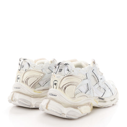Balenciaga Mesh Rubber Monocolor Womens Runner Sneakers 37 White 4 of 10