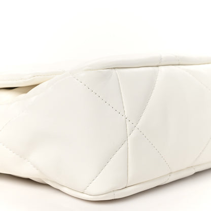 Chanel Lambskin Quilted Large Chanel 19 Flap White 9 of 10