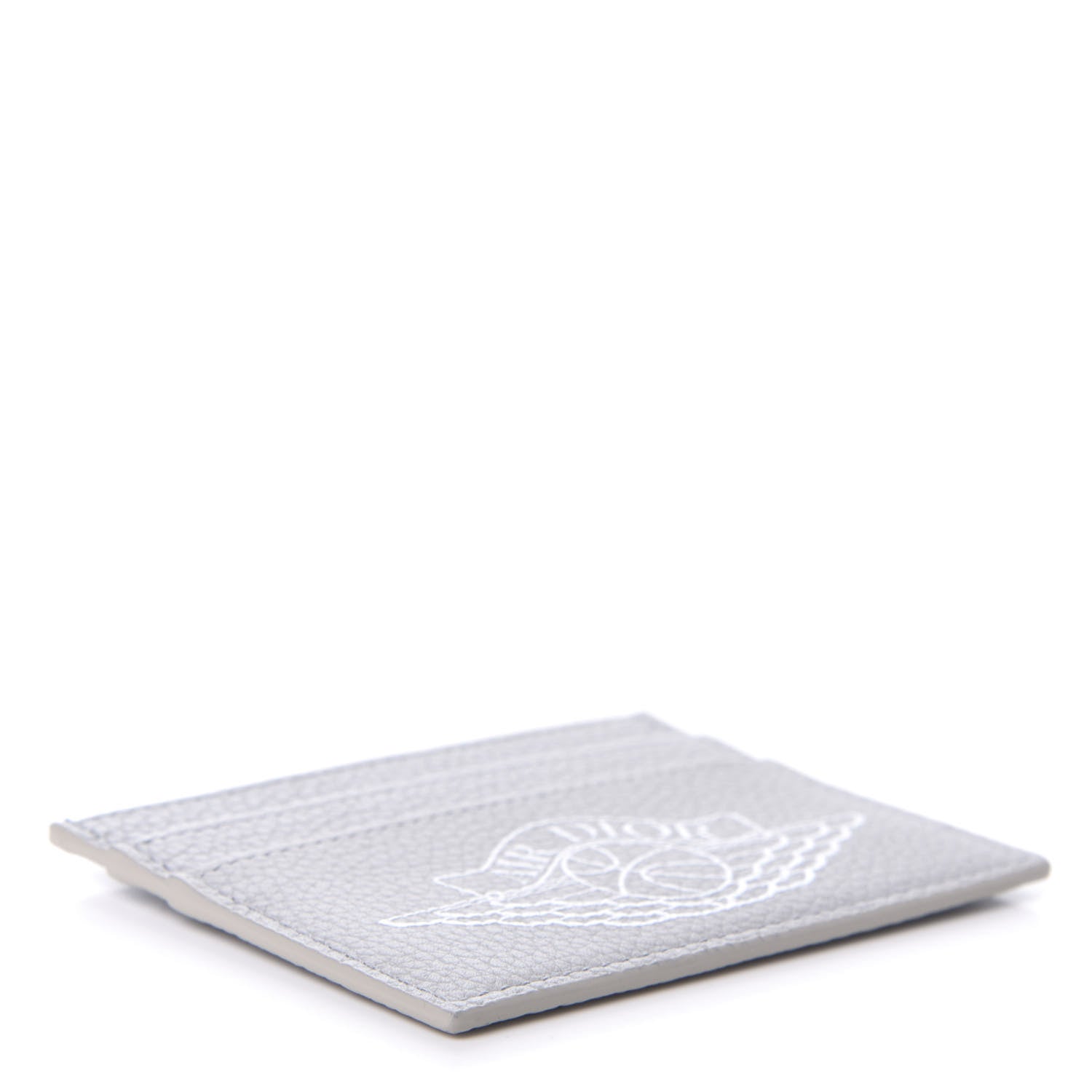 Christian Dior X AIR JORDAN Grained Calfskin Card Holder Grey 4 of 6