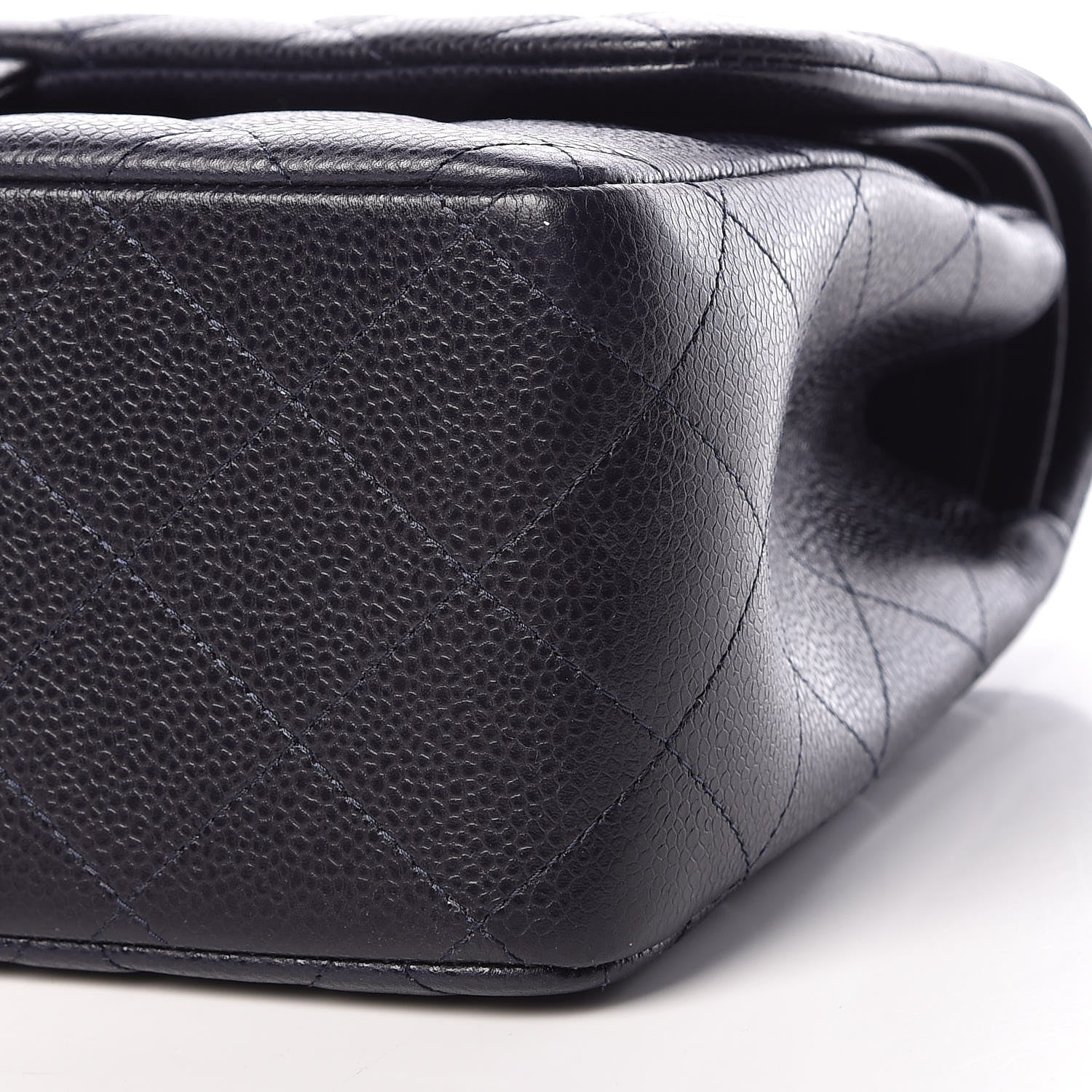 Chanel Caviar Quilted Jumbo Double Flap Navy Blue 9 of 9