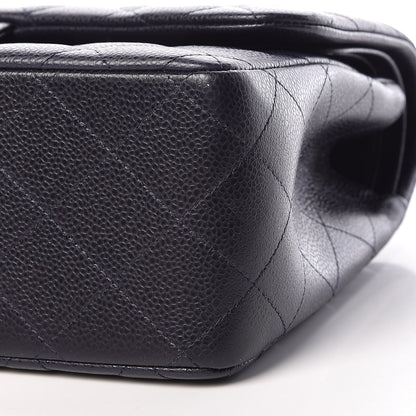 Chanel Caviar Quilted Jumbo Double Flap Navy Blue 9 of 9
