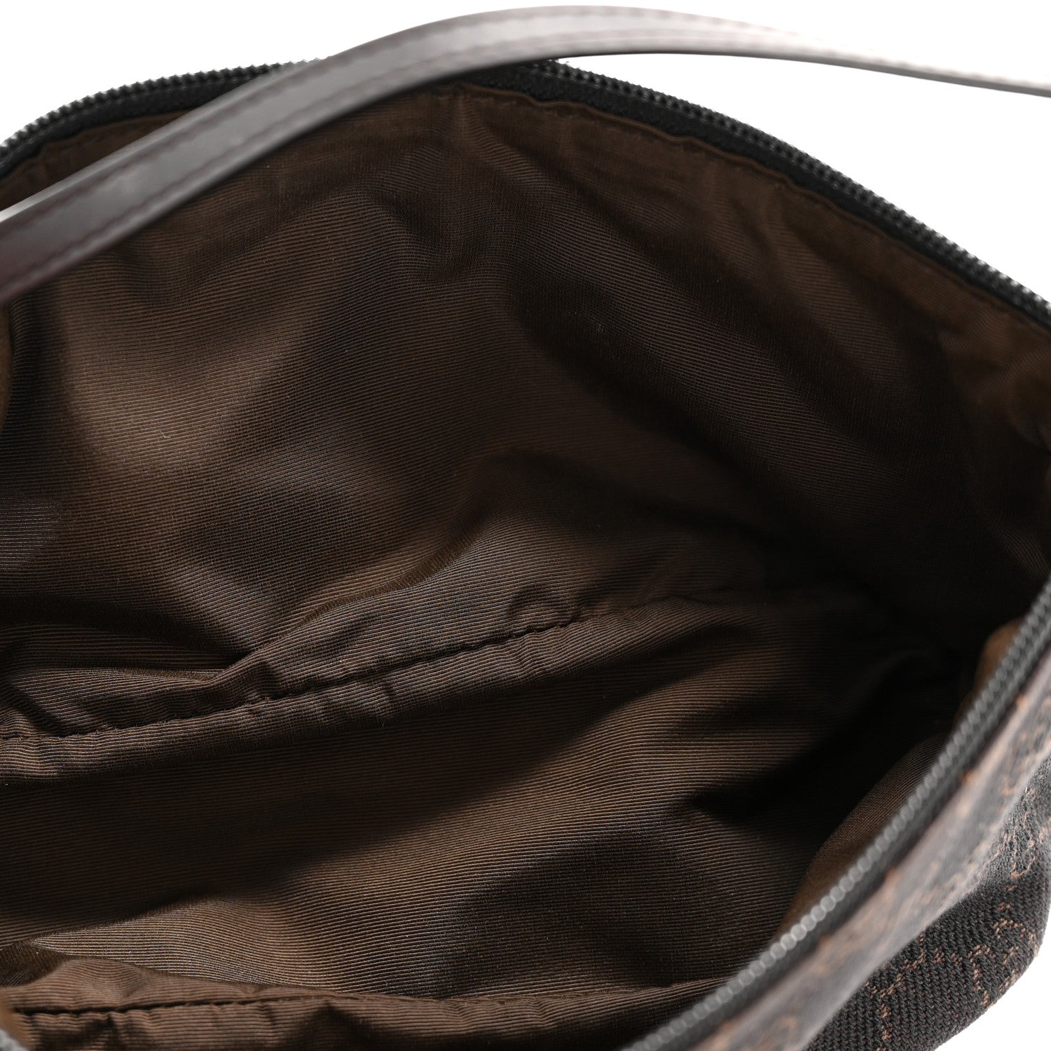 Gucci Denim Monogram Boat Pochette Dark Brown 5 of 13