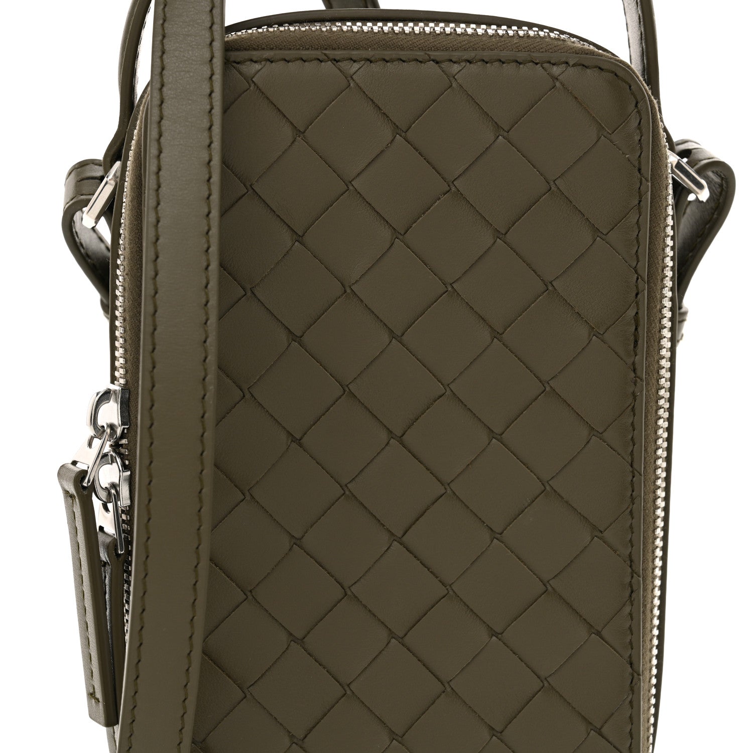 Bottega Veneta Nappa Intrecciato Getaway Phone Pouch Cypress 7 of 9