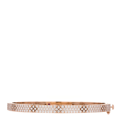 Roberto Coin 18K Rose Gold Diamond 1.70ctw Love in Verona Pave Bangle Bracelet 1 of 5