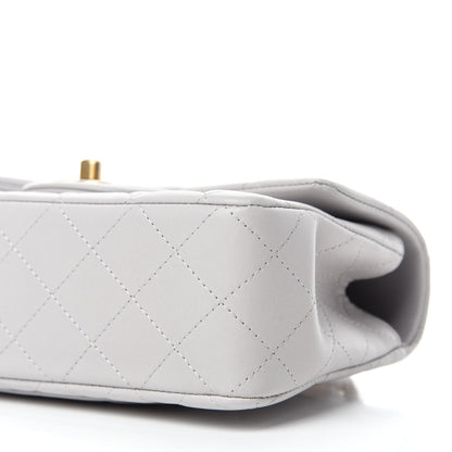 Chanel Lambskin Quilted Mini Top Handle Rectangular Flap Grey 7 of 11