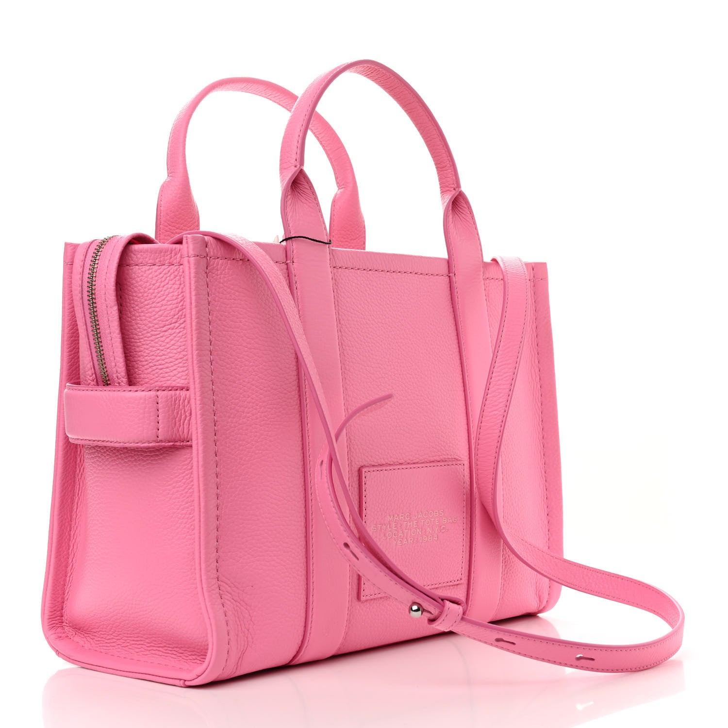 Marc Jacobs Grained Calfskin Medium The Tote Bag Petal Pink 3 of 11