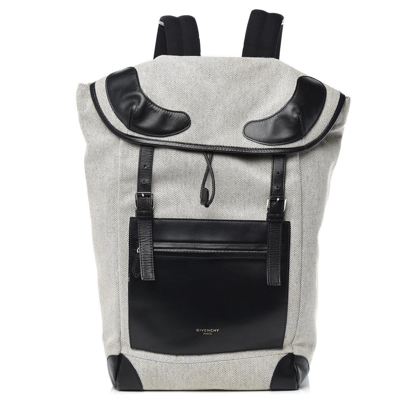 Canvas Calfskin Rider Backpack Black