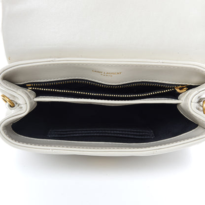 Saint Laurent Calfskin Y Quilted Monogram Toy Loulou Crossbody Bag Blanc Vintage 5 of 11