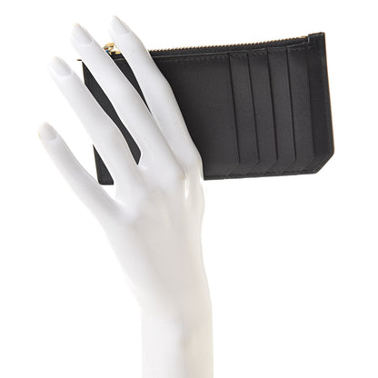 Saint Laurent Calfskin 5 Fragments Zip Pouch Card Holder Black 2 of 8