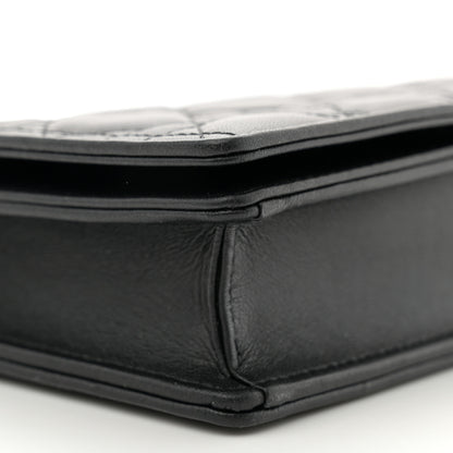 Christian Dior Lambskin Cannage Lady Dior Pouch Black 10 of 11