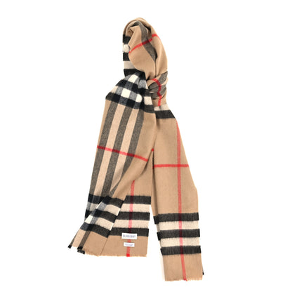 Burberry Cashmere Giant Check Scarf Archive Beige 1 of 3