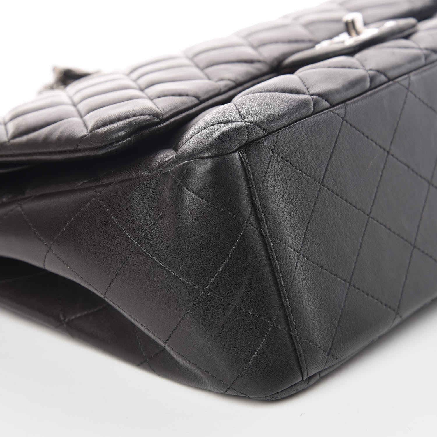 Chanel Lambskin Quilted Maxi Double Flap Black 10 of 11