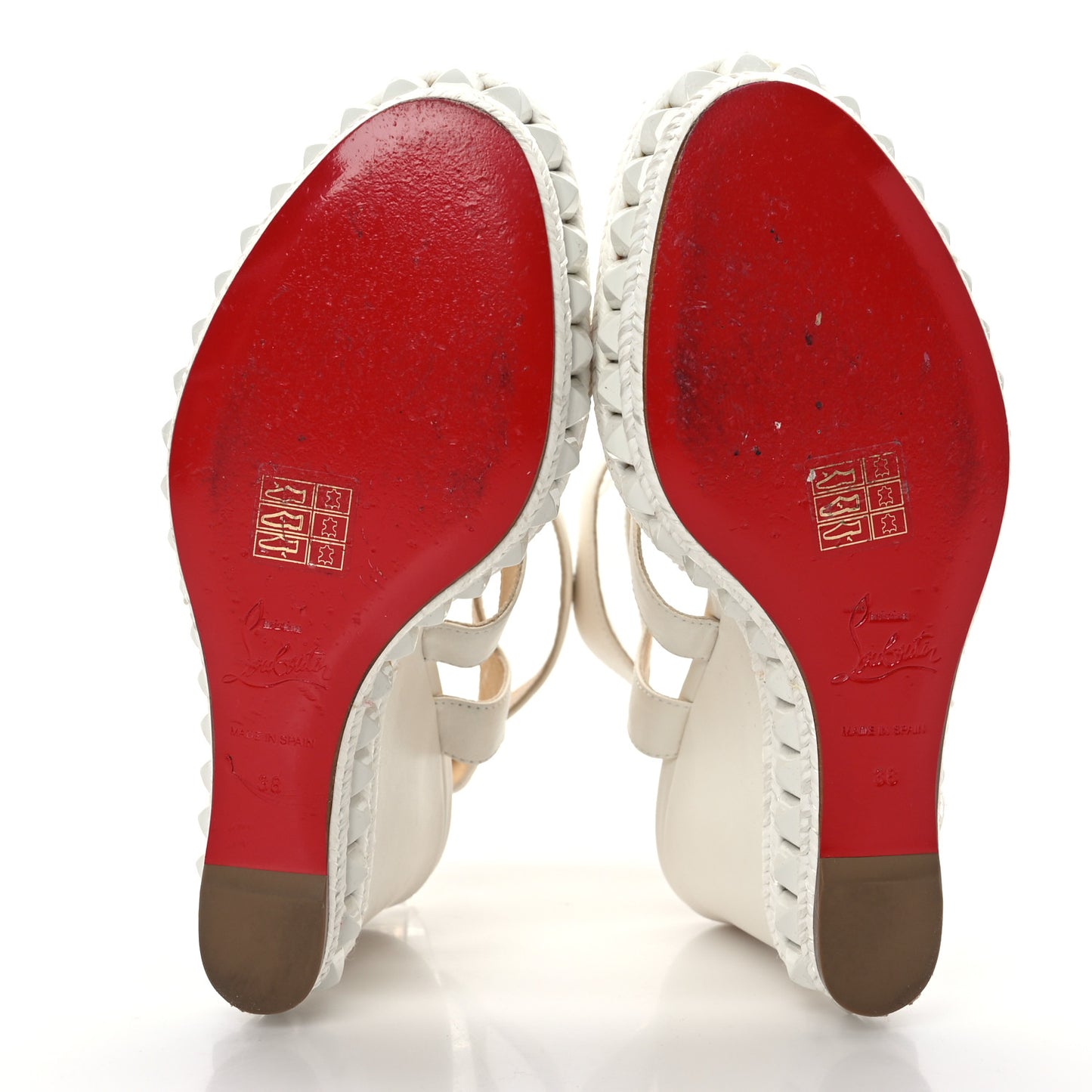 Nappa Rocknbuckle 60 Platform Sandals 38 White