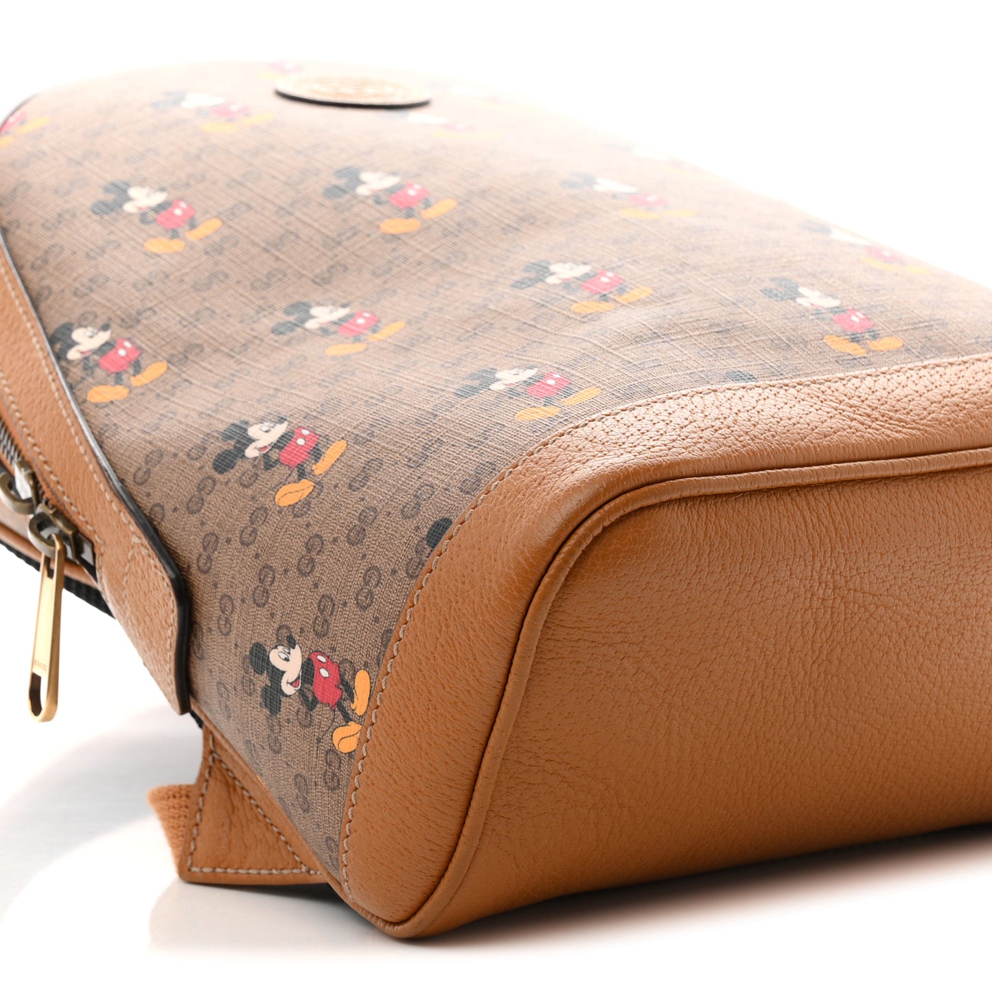 X DISNEY Mini Vintage GG Supreme Monogram Mickey Mouse Small Dome Backpack Beige Vintage Sun Oil Beige Vintage Sun Oil