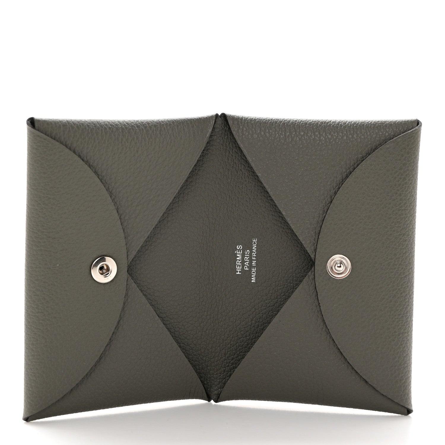 Hermes Evercolor Calvi Card Case Gris Meyer 5 of 8
