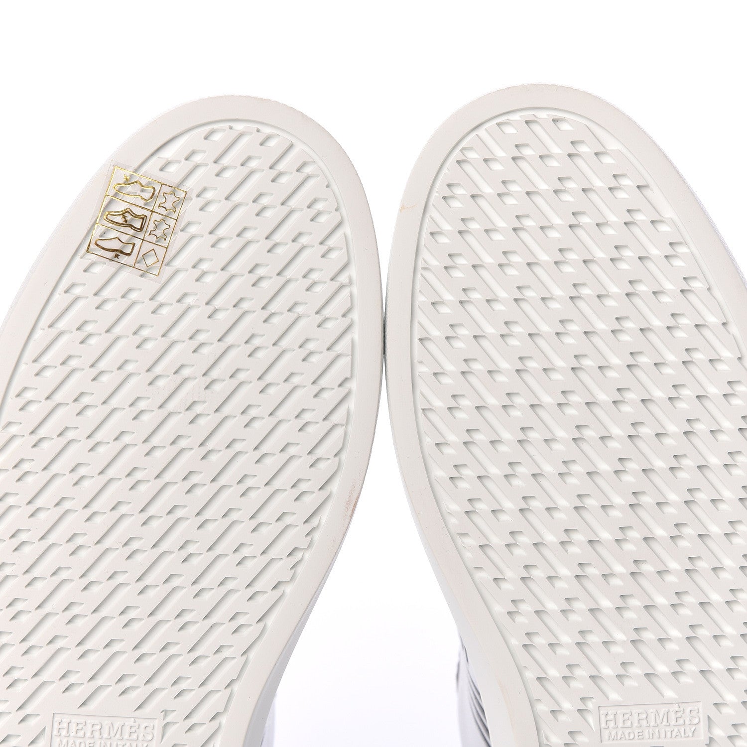 Hermes Metallic Calfskin Womens Avantage Sneakers 36 Gris Argente Black 8 of 9