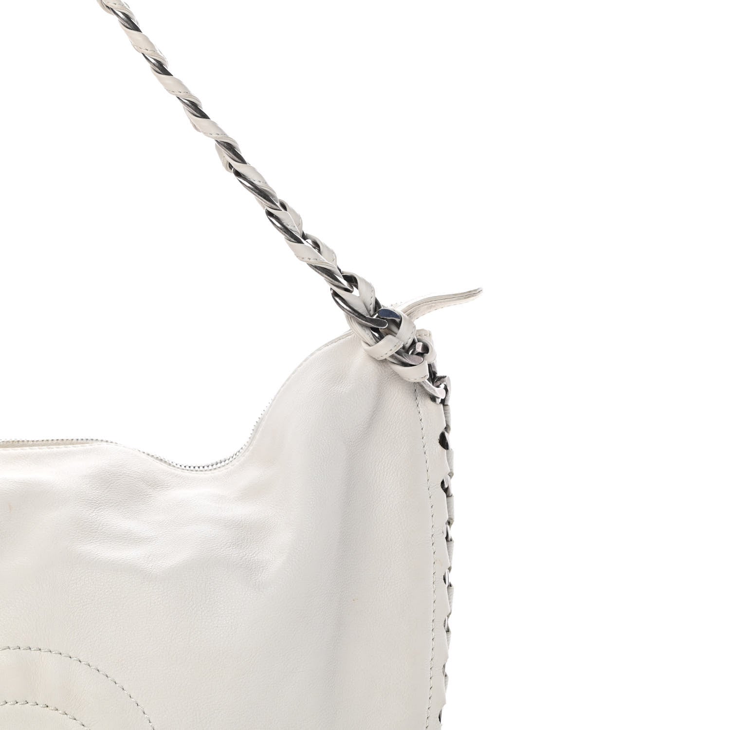 Chanel Calfskin Modern Chain Hobo White 8 of 13