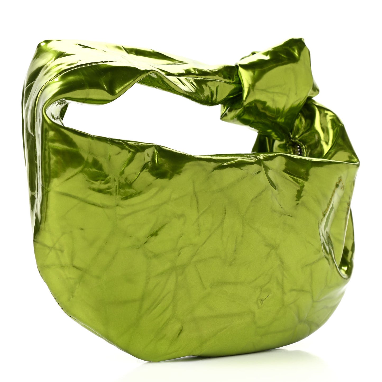 Metallic Crushed Calfskin Mini Jodie Chlorophyll