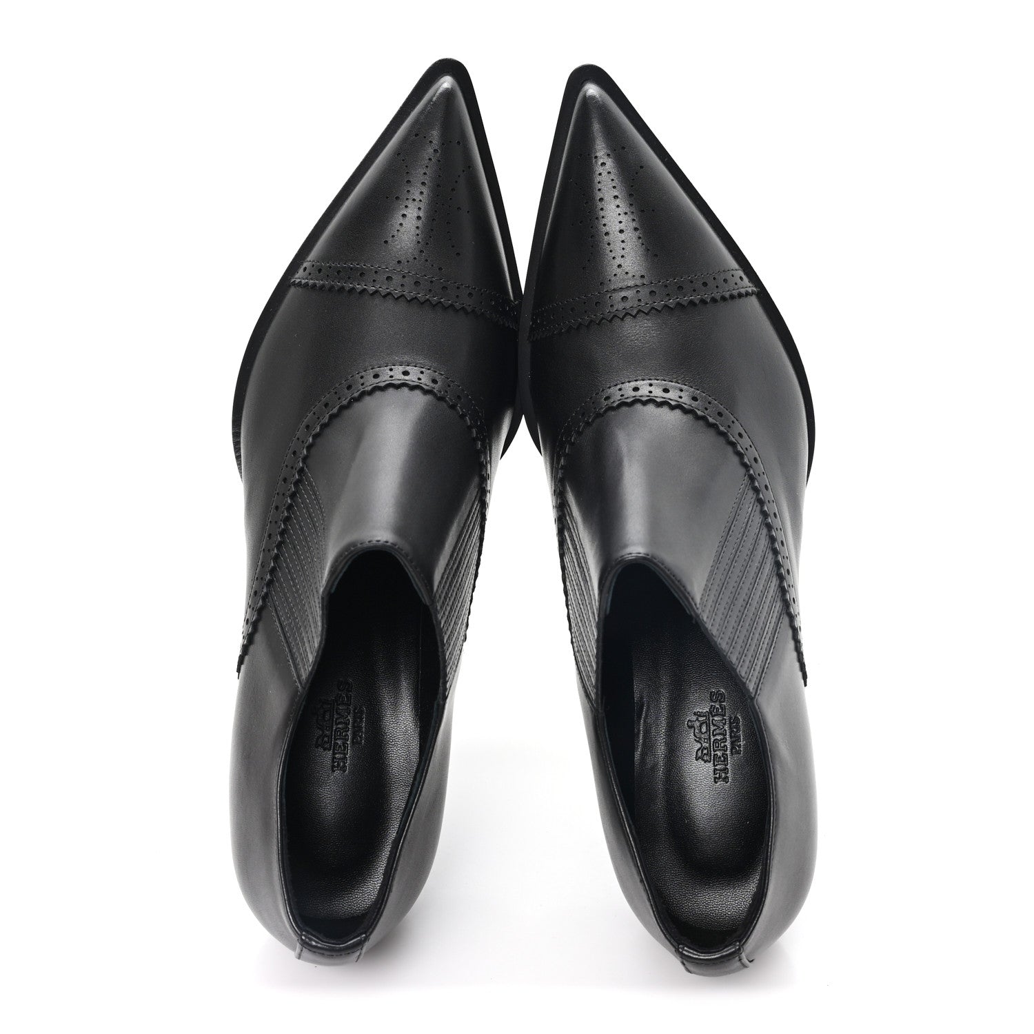 Hermes Calfskin Luna Pumps 41 Black 2 of 10