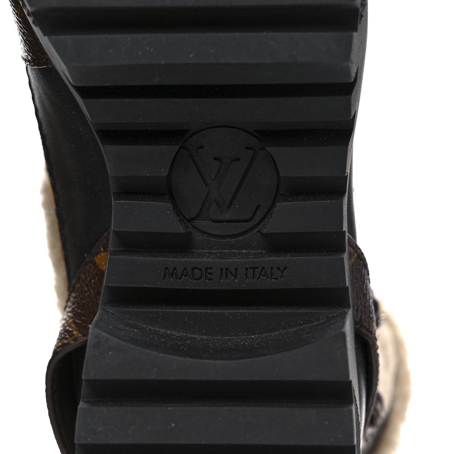 Louis Vuitton Suede Calfskin Shearling Monogram Laureate Platform Desert Boots 36 Cognac 6 of 8