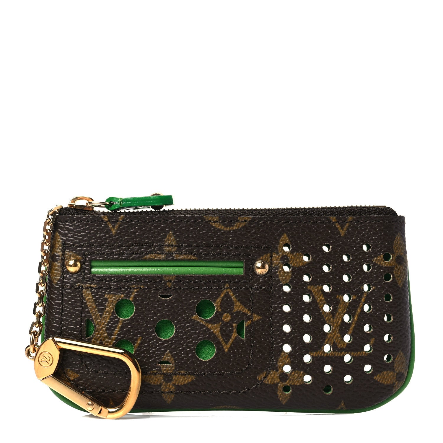 Louis Vuitton Monogram Perforated Key Pouch Green 1 of 8