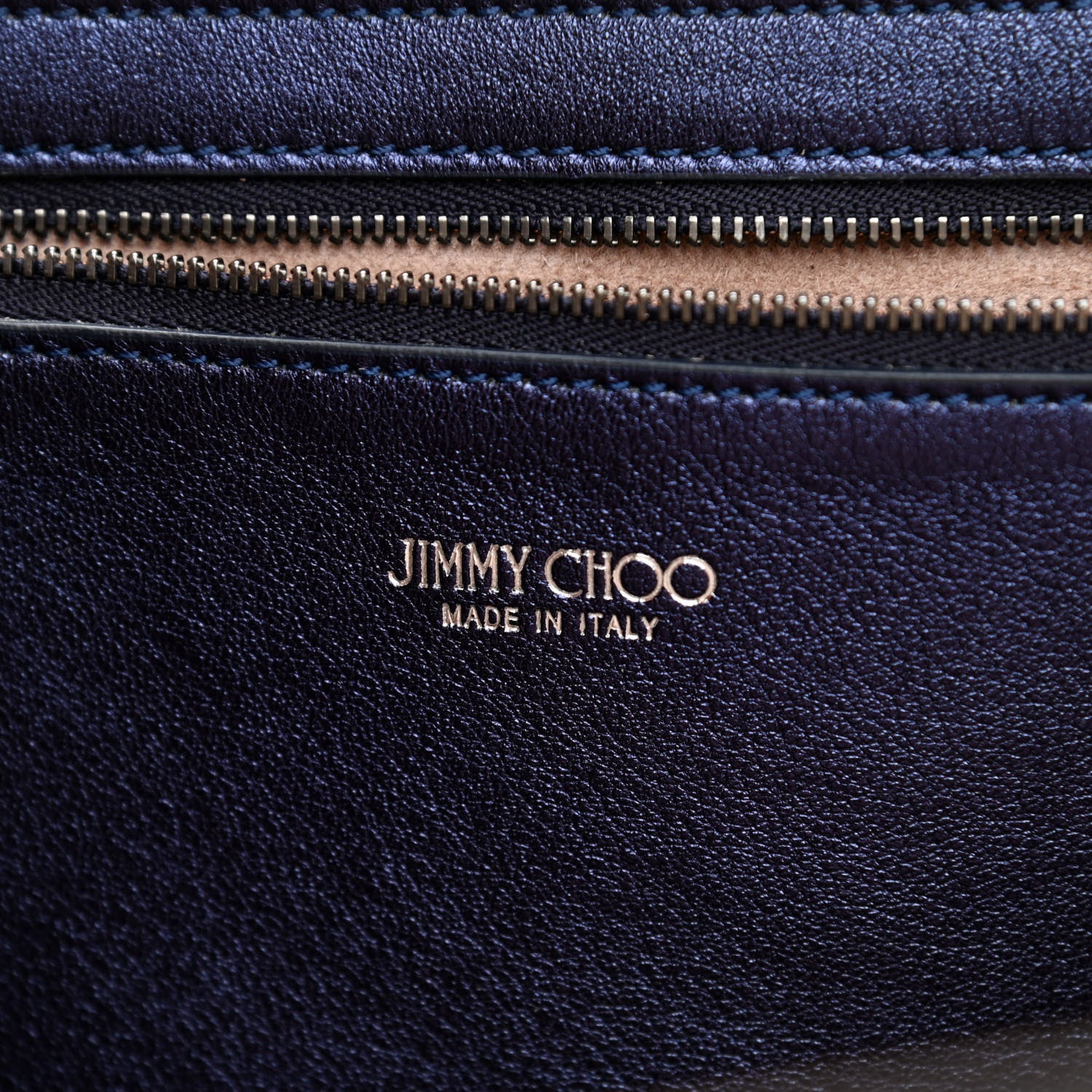 Jimmy Choo Metallic Nappa Perforated Star Sofia Shoulder Bag Navy White 6 of 8