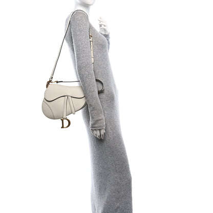 Christian Dior Grained Calfskin Saddle Bag With Strap Latte 2 of 10