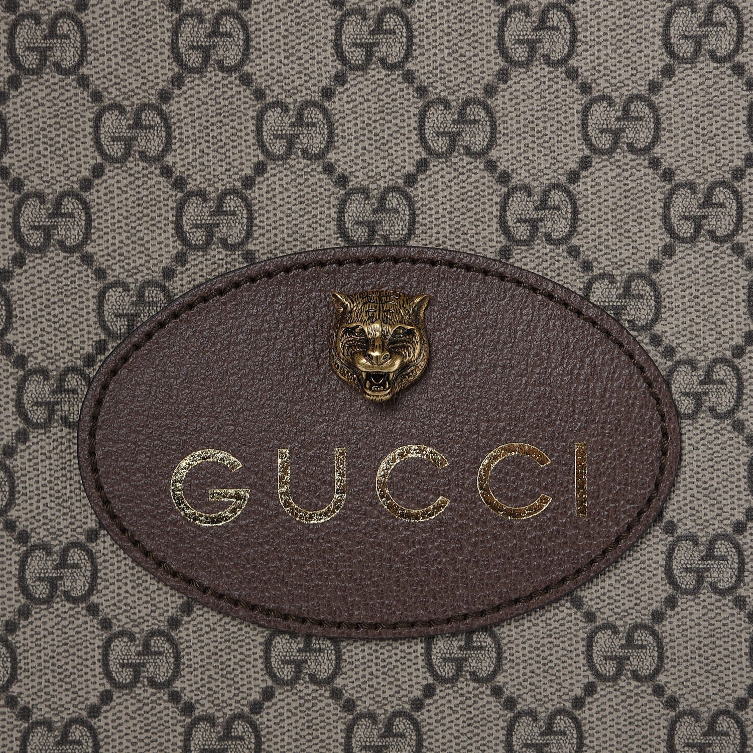 Gucci GG Supreme Monogram Neo Vintage Drawstring Backpack Beige New Acero Crop 6 of 8