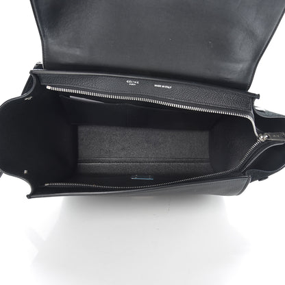 Celine Drummed Calfskin Suede Small Trapeze Black 6 of 16