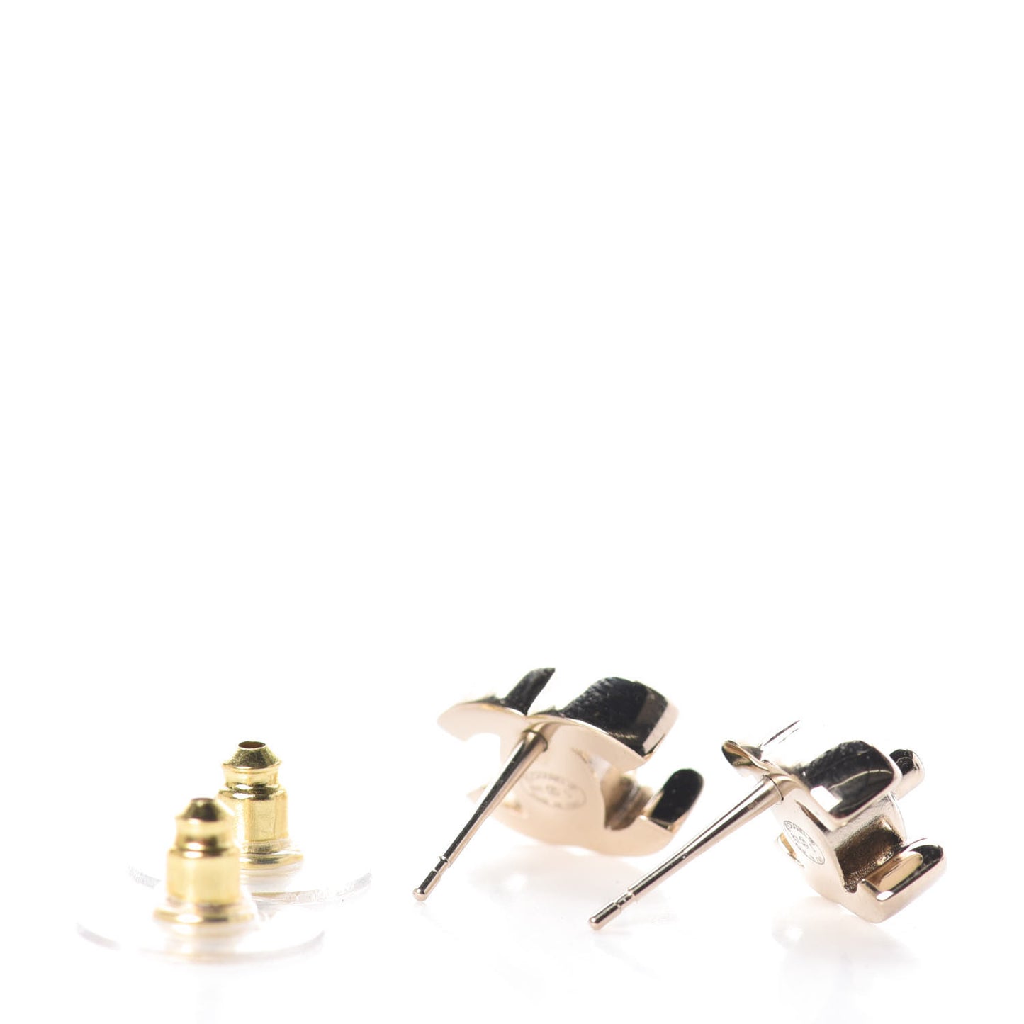 Metal CC Turnlock Earrings Gold