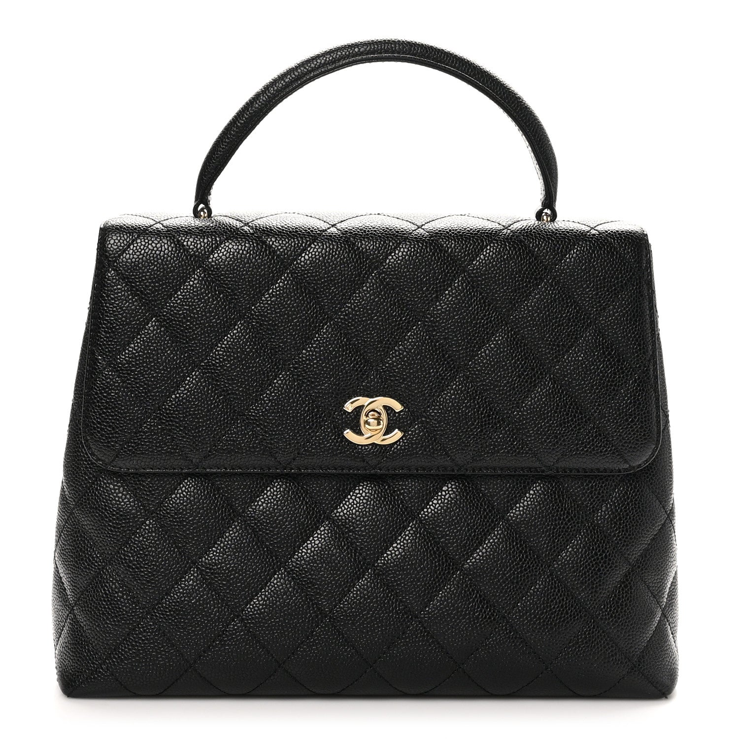 Chanel Caviar Quilted Jumbo Kelly Flap Black 1 of 10