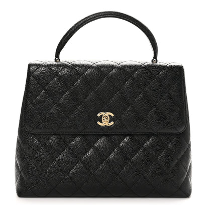 Chanel Caviar Quilted Jumbo Kelly Flap Black 1 of 10