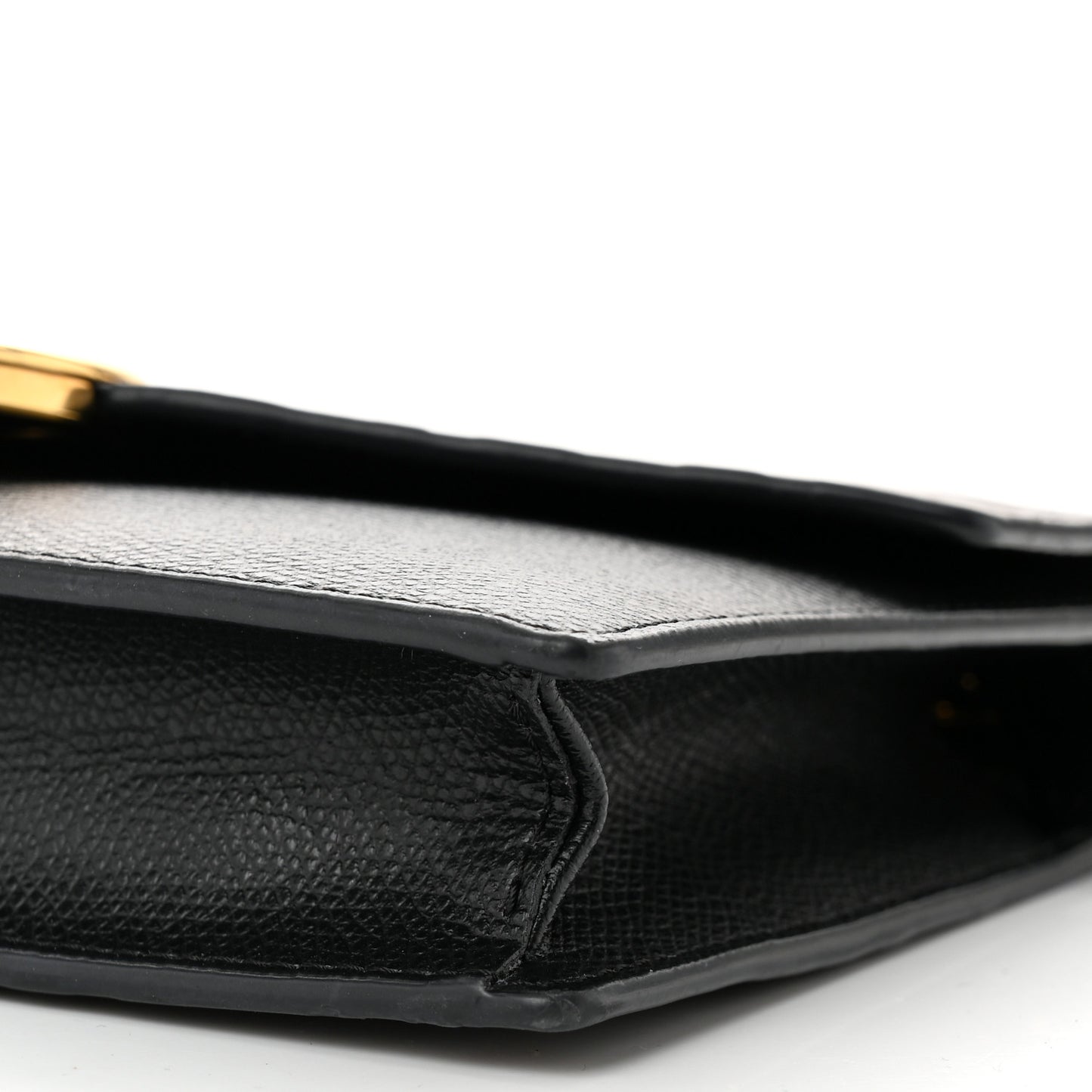 Vitello Cruise F is Fendi Bi-Color FF 1974 Embossed Medium Envelope Wallet On Chain Black Maya