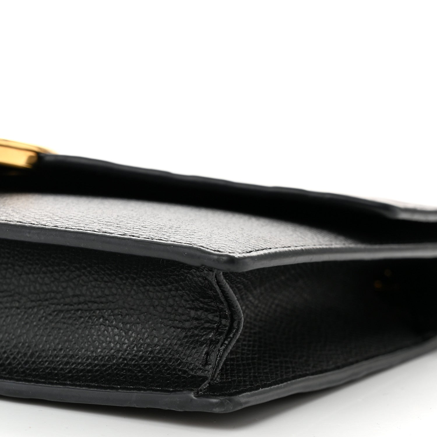 Fendi Vitello Cruise F is Fendi Bi-Color FF 1974 Embossed Medium Envelope Wallet On Chain Black Maya 9 of 9