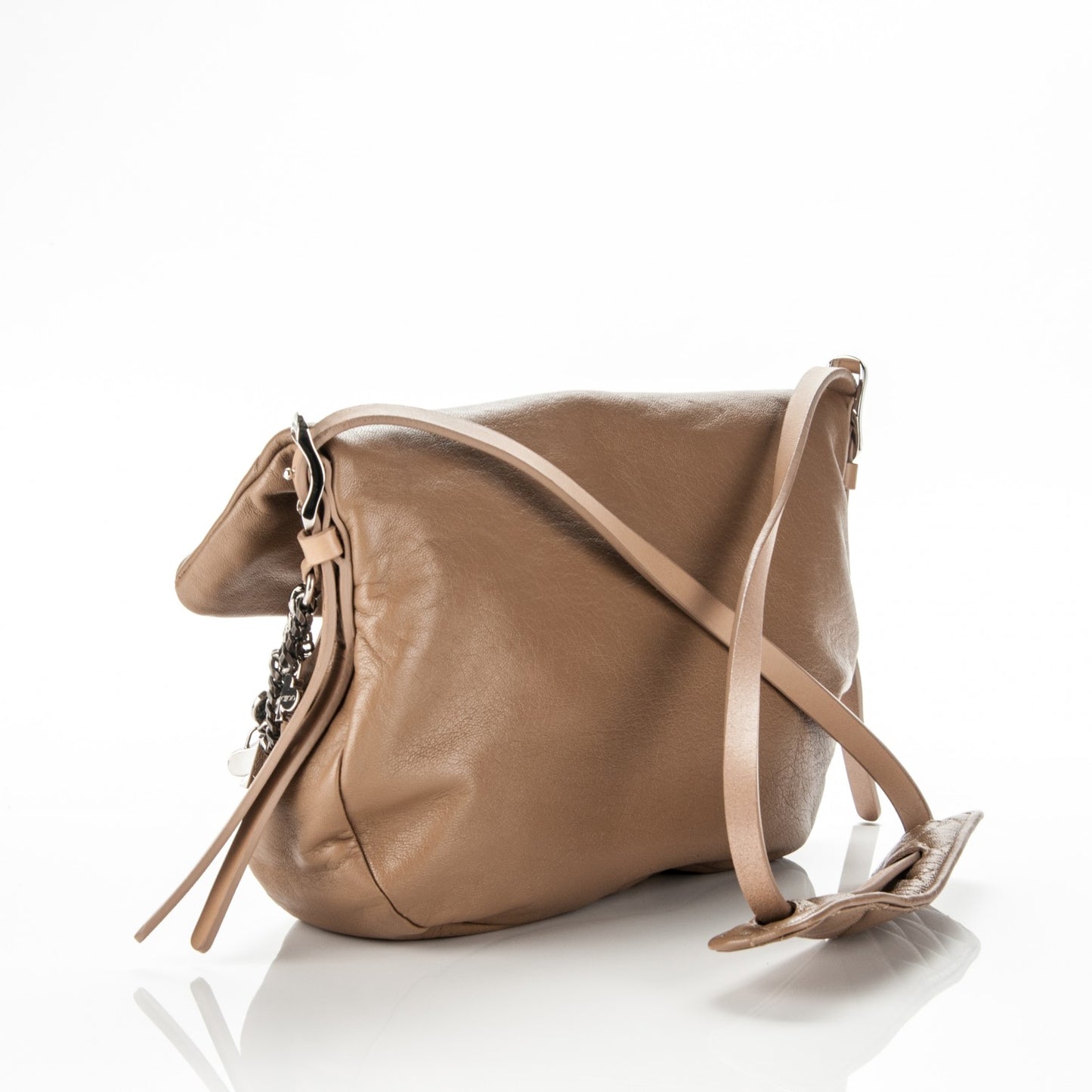 Lambskin Small Biker Hobo Buff