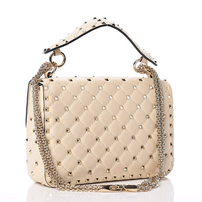 Valentino Garavani Nappa Medium Rockstud Spike Shoulder Bag Light Ivory 4 of 10