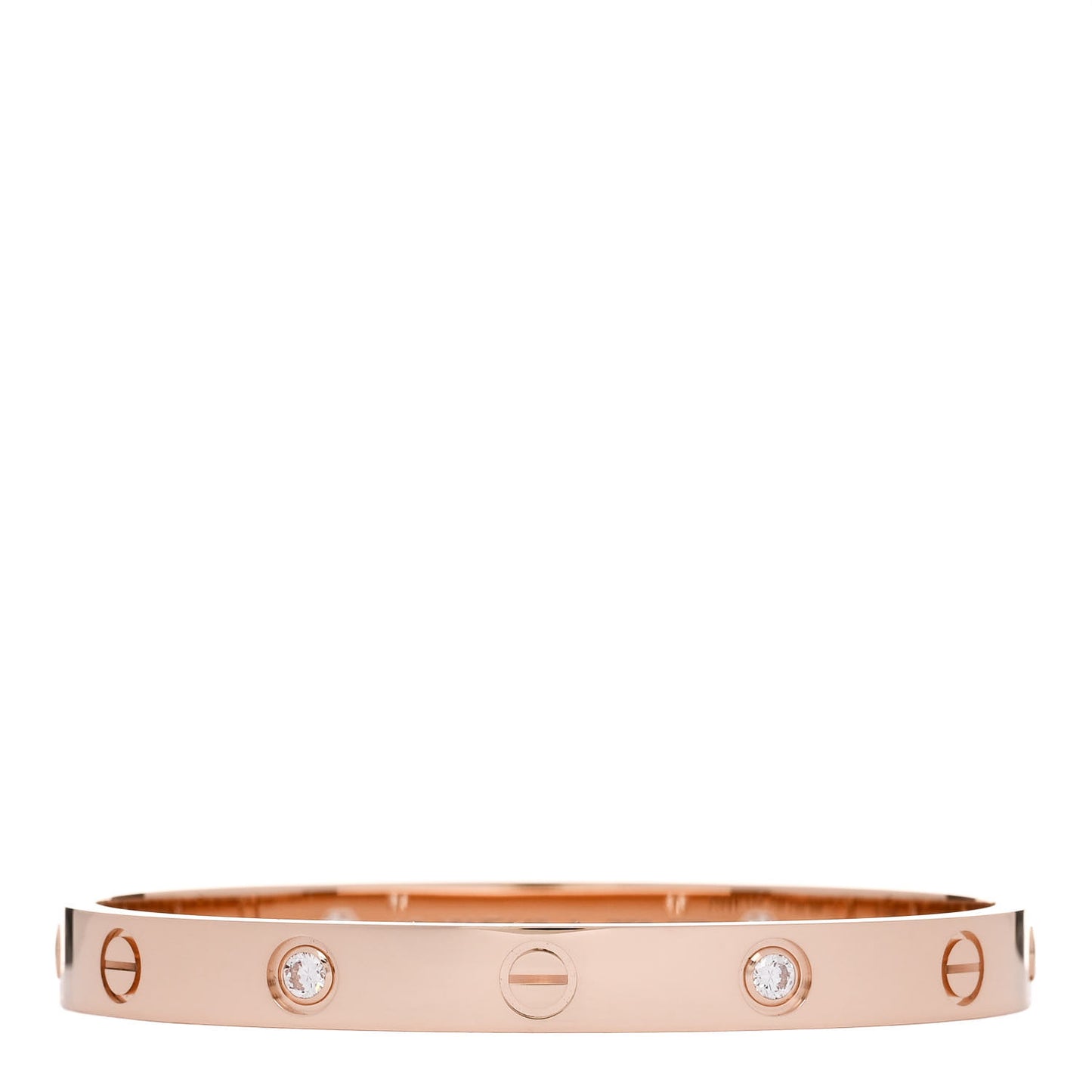 18K Pink Gold 4 Diamond LOVE Bracelet 16