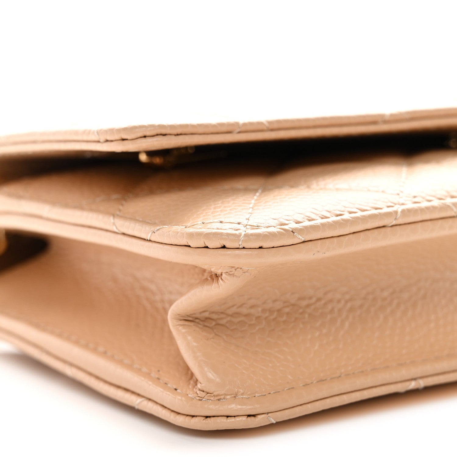 Chanel Caviar Quilted Wallet on Chain WOC Beige 11 of 12