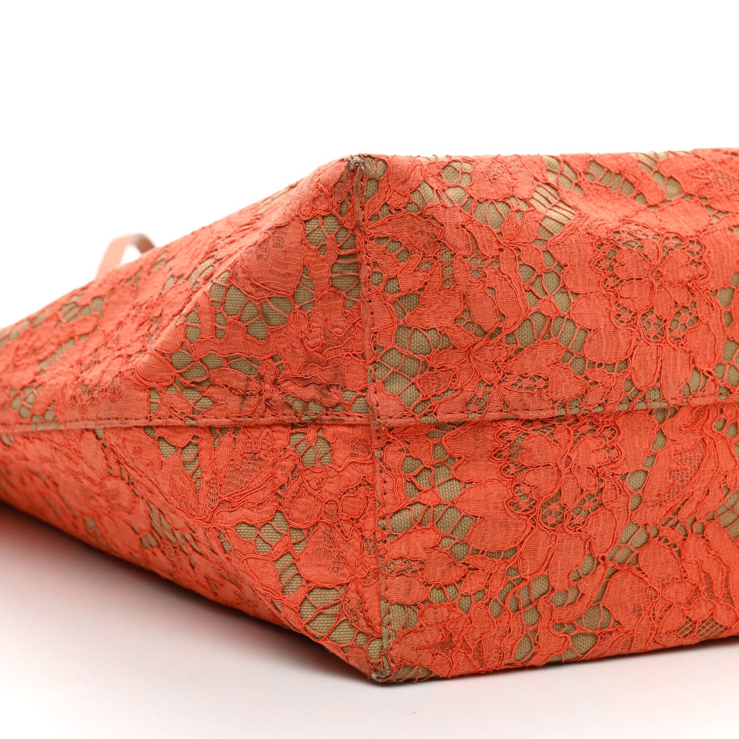 Canvas Glam Lace Reversible Tote Orange