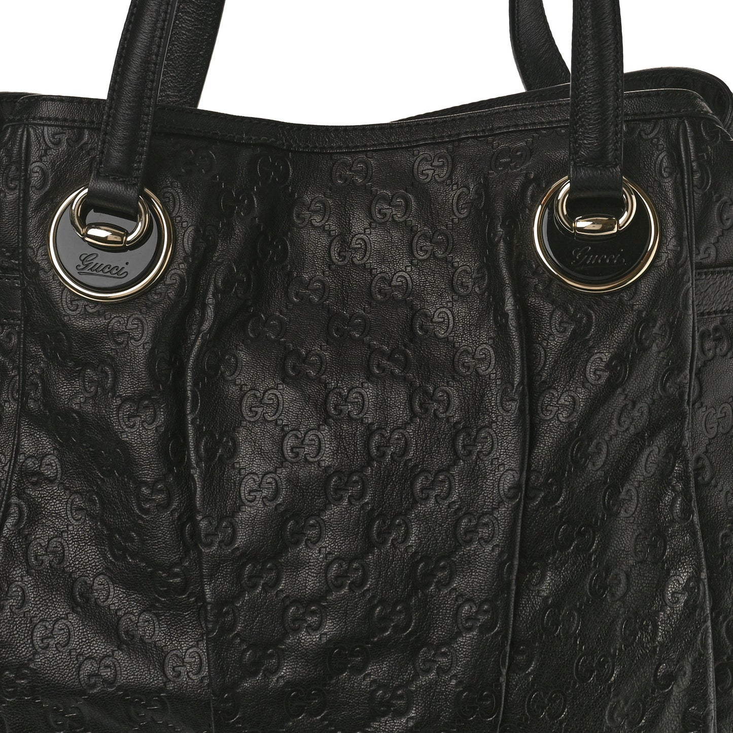 Guccissima Large Full Moon Tote Black