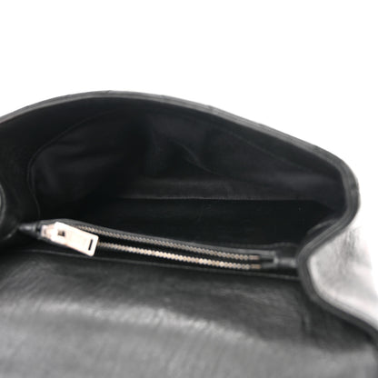 Saint Laurent Lambskin Matelasse Chevron Studded Monogram Medium College Bag Black 4 of 7