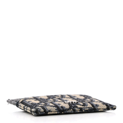 Christian Dior Grained Calfskin Oblique Card Holder Black 4 of 9
