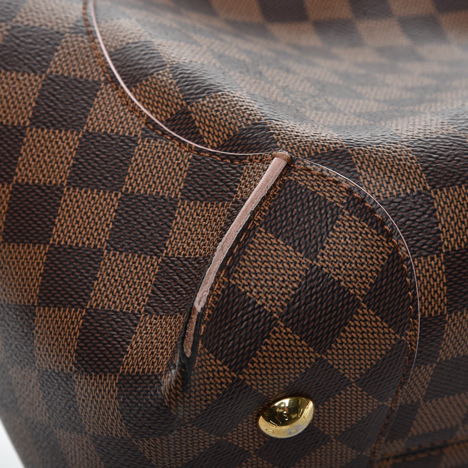 Louis Vuitton Damier Ebene Caissa Hobo Rose Ballerine 11 of 17