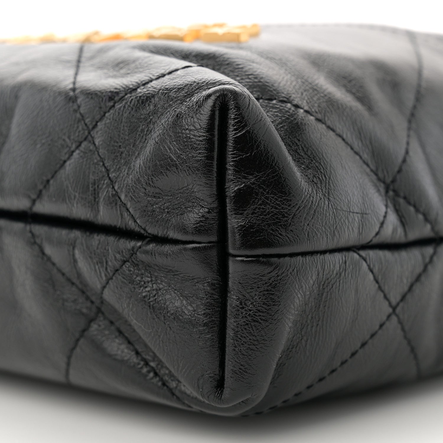 Chanel Shiny Crumpled Calfskin Quilted Pearl Mini Chanel 22 Black 10 of 11