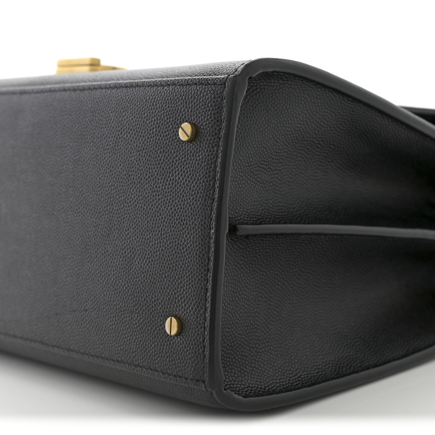 Saint Laurent Grain de Poudre Medium Classic Monogram Cassandra Top Handle Black Rouge Legion 10 of 10